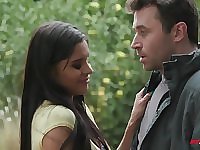 Brunette Latina nympho Katya Rodriguez cums hard while riding cock