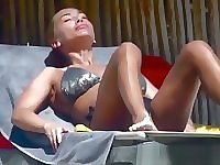 Spy Incredible Couple Brunette Nude Topless Beach Part4