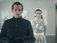 Unemotional cleric fucks his sensual wifey and that lady got an ass on her