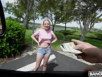 Bubble butt blondie Dixie Lynn moans during hardcore fucking