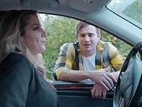 Hardcore fucking ends with cum in mouth for MILF teacher Kayla Paige
