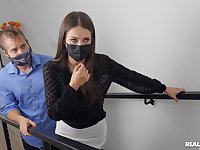 Mans sperm covers her ass after a round of perfect sex