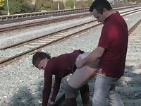 Popp Sylvie In Hard Fuck In A Train Station In Public