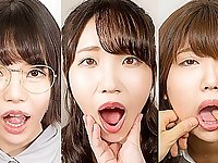 Mouth Gazing - Japanese Schoolgirl Mouth Fetish With Yui Kawagoe, Anri Namiki And Yuna Mitake