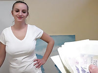 Big-breasted Czech masseuse sucking cock in a POV vid