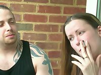 Real couples rough sex at home with their lodger watching