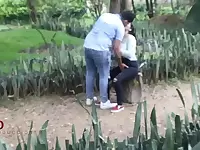 Spying on a Horny Couple Fucking in Public Park - Amateur Teen Sex