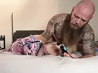 Daddy Roughly Anal Fucks Tattooed MILF in HD